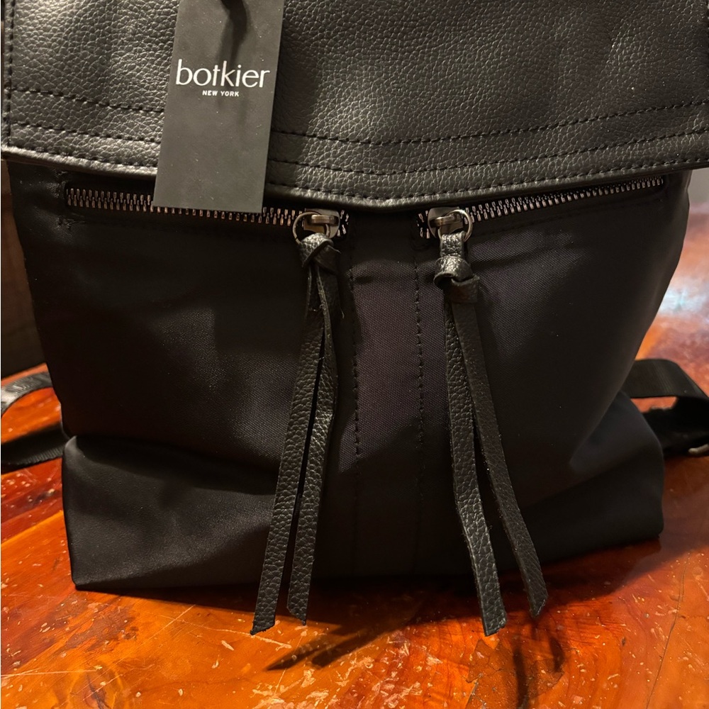 Botkier Black Leather Backpack